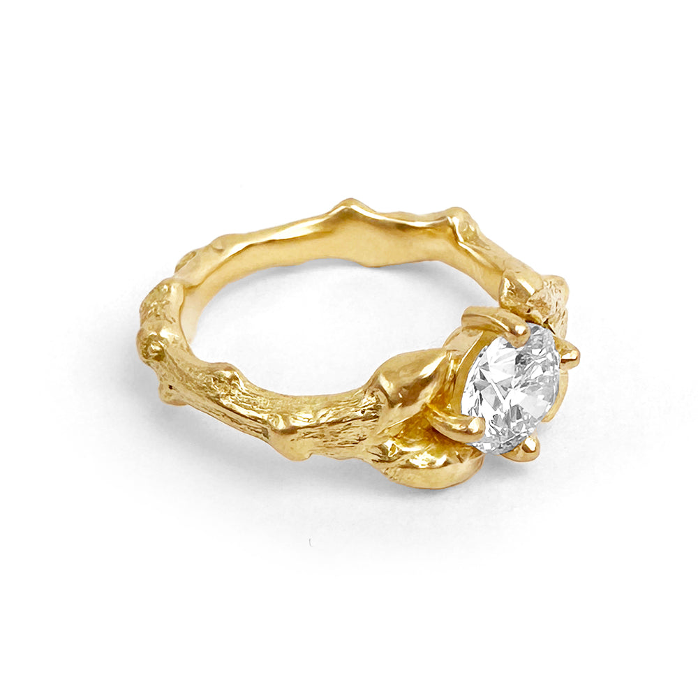 Twig Engagement Ring With Lab Grown Diamond