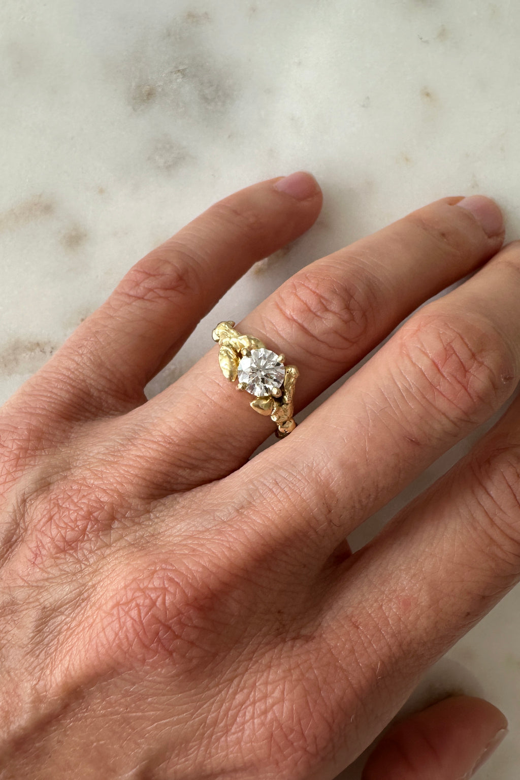 Twig Engagement Ring With Lab Grown Diamond