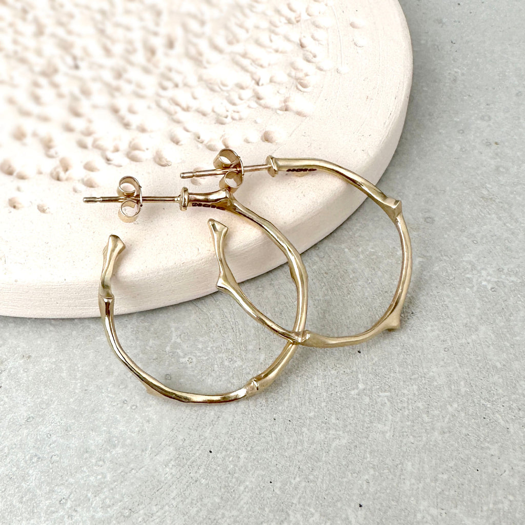 Twig Medium Hoop Earrings