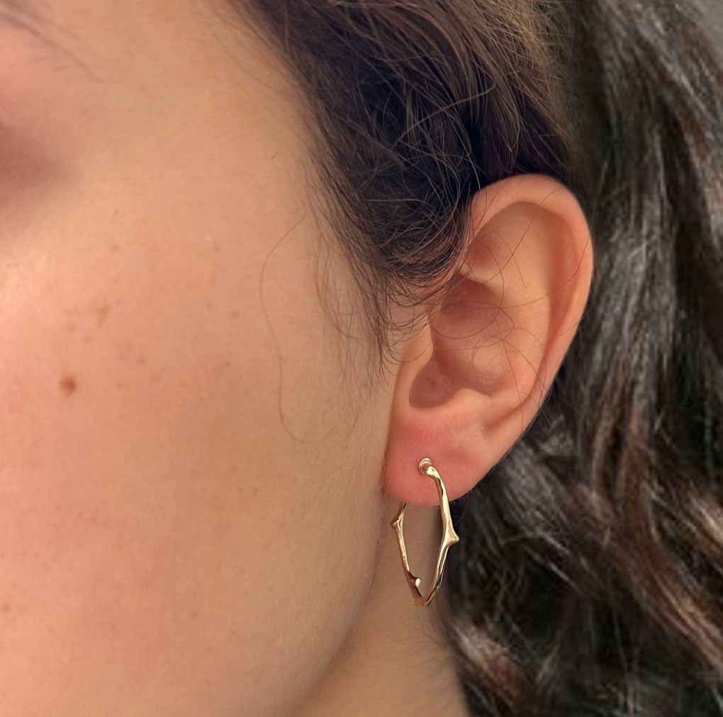 Twig Medium Hoop Earrings