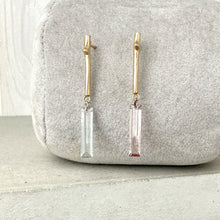 Load image into Gallery viewer, Twig Ear Stud Earrings with Tourmaline Baguette Drops
