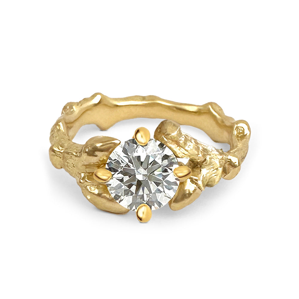 Twig Engagement Ring With Lab Grown Diamond