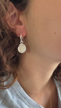 Load and play video in Gallery viewer, Paradiso Shell Swirl Pendant Earrings with Hinged Creole Hoops
