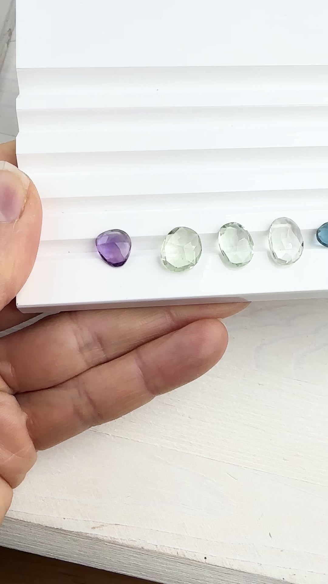 Rose Cut Pendant Necklace with Amethyst in Yellow Gold