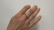 Load and play video in Gallery viewer, Hebe Twig Solitaire Engagement Ring with Octagon White Sapphire
