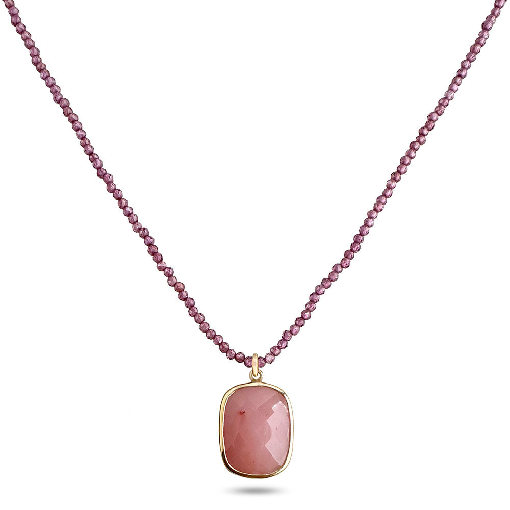 Bezel Set Rhodonite Pendant