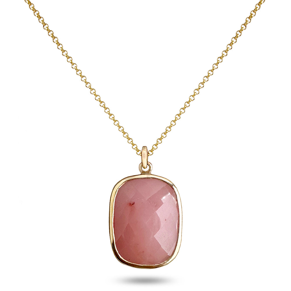 Bezel Set Rhodonite Pendant