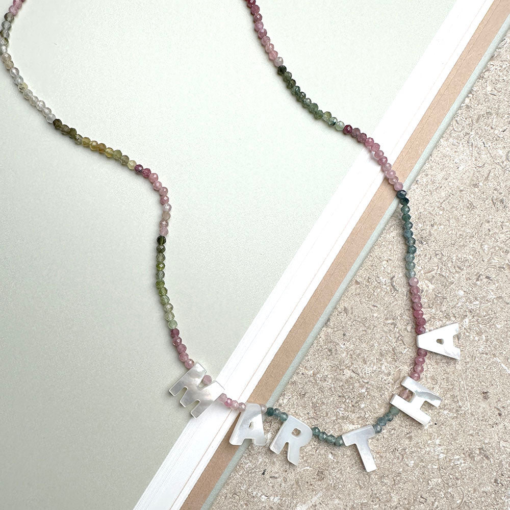 Mother of Pearl Name Necklace