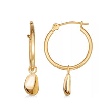 Load image into Gallery viewer, Paradiso Pebble Pendant Hoop Earrings with Hinged Creole Hoops
