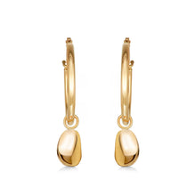 Load image into Gallery viewer, Paradiso Pebble Pendant Hoop Earrings with Hinged Creole Hoops
