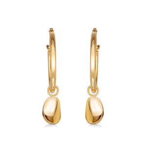 Paradiso Pebble Pendant Hoop Earrings with Hinged Creole Hoops