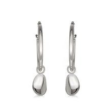 Load image into Gallery viewer, Paradiso Pebble Pendant Hoop Earrings with Hinged Creole Hoops
