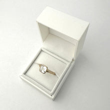 Load image into Gallery viewer, Hebe Twig Solitaire Engagement Ring with Octagon White Sapphire
