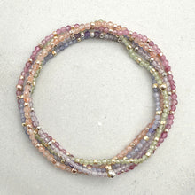 Load image into Gallery viewer, Stretch Bracelet with Peridot and Metallic Nugget Beads
