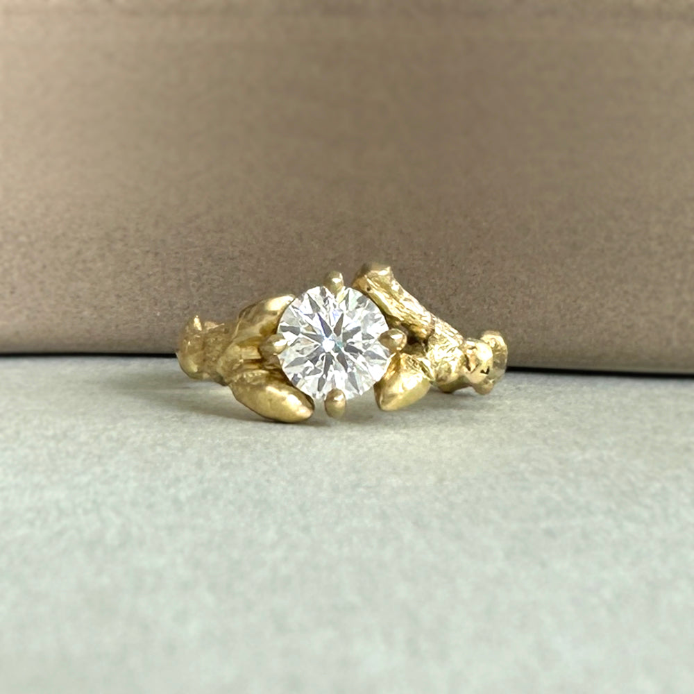 Twig Engagement Ring With Lab Grown Diamond