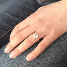 Load image into Gallery viewer, Hebe Twig Ring with Octagon White Sapphire
