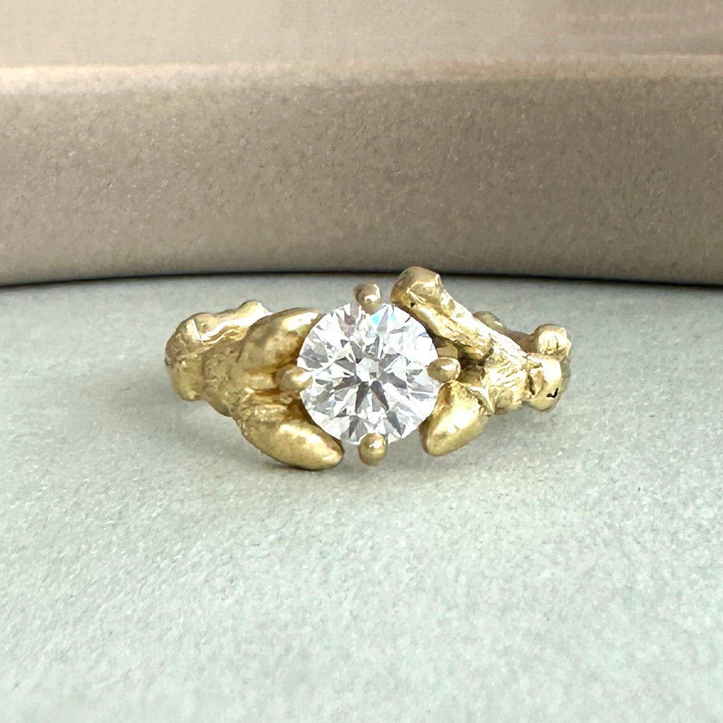 Twig Engagement Ring With Lab Grown Diamond