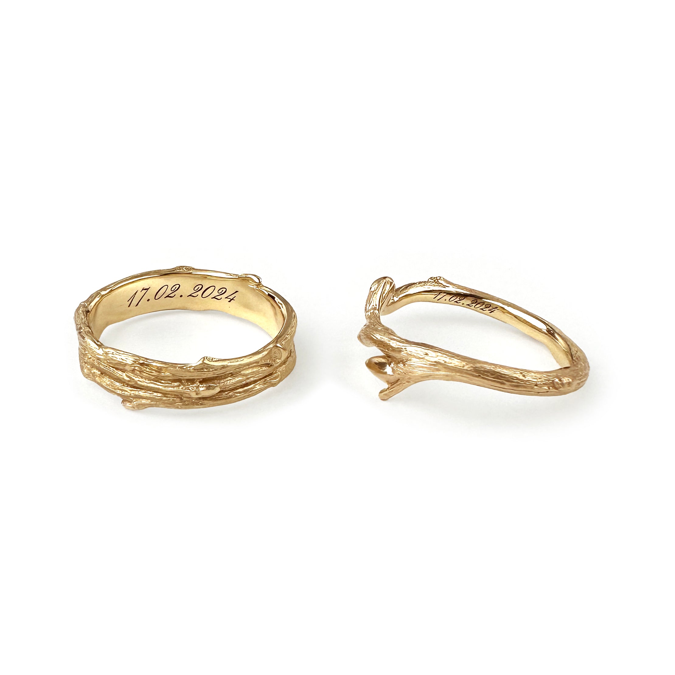 Willow Twig Triple Branch Ring in 9 carat solid gold