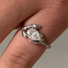 Load image into Gallery viewer, Willow Twig Engagement Ring in 18 carat Gold with Pear Cut Lab Grown Diamond
