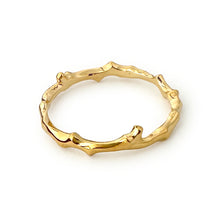 Load image into Gallery viewer, Twig Band Stacking Ring or Wedding Ring in solid gold
