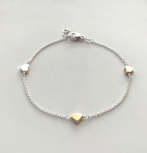 Load image into Gallery viewer, Little Heart or Little Star Bracelet with Solid Gold Elements

