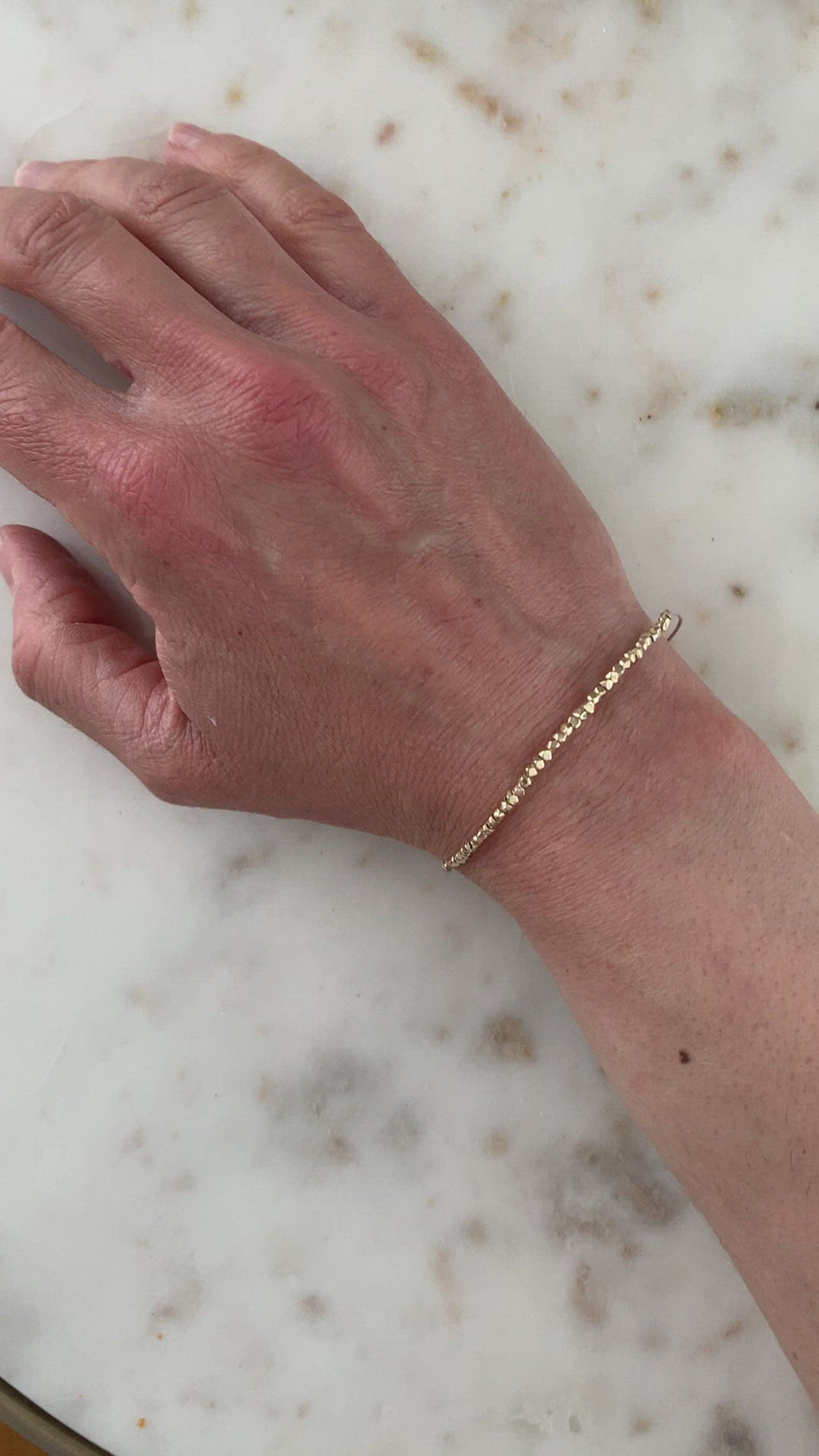 Nugget Bead Bracelet in 9 carat gold