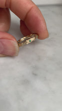 Load and play video in Gallery viewer, Cypress Twig Eternity Ring in 9 carat gold with emeralds, rubies or sapphires
