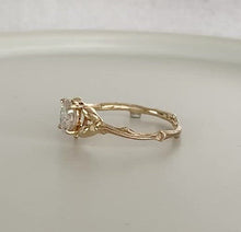 Load and play video in Gallery viewer, Willow Twig Engagement Ring in 9 Carat Gold with Oval Moissanite
