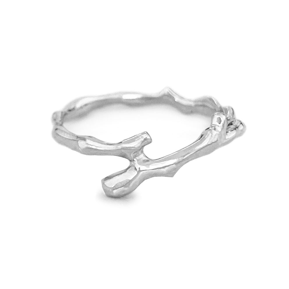 Twig Overlapping Band Ring in 9 carat gold