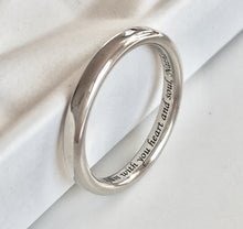 Load image into Gallery viewer, Personalised Silver Classic Band Ring with Custom Engraving 2.3mm band
