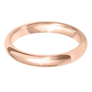 Classic Wedding Band in 18 carat Gold - D shape 2mm