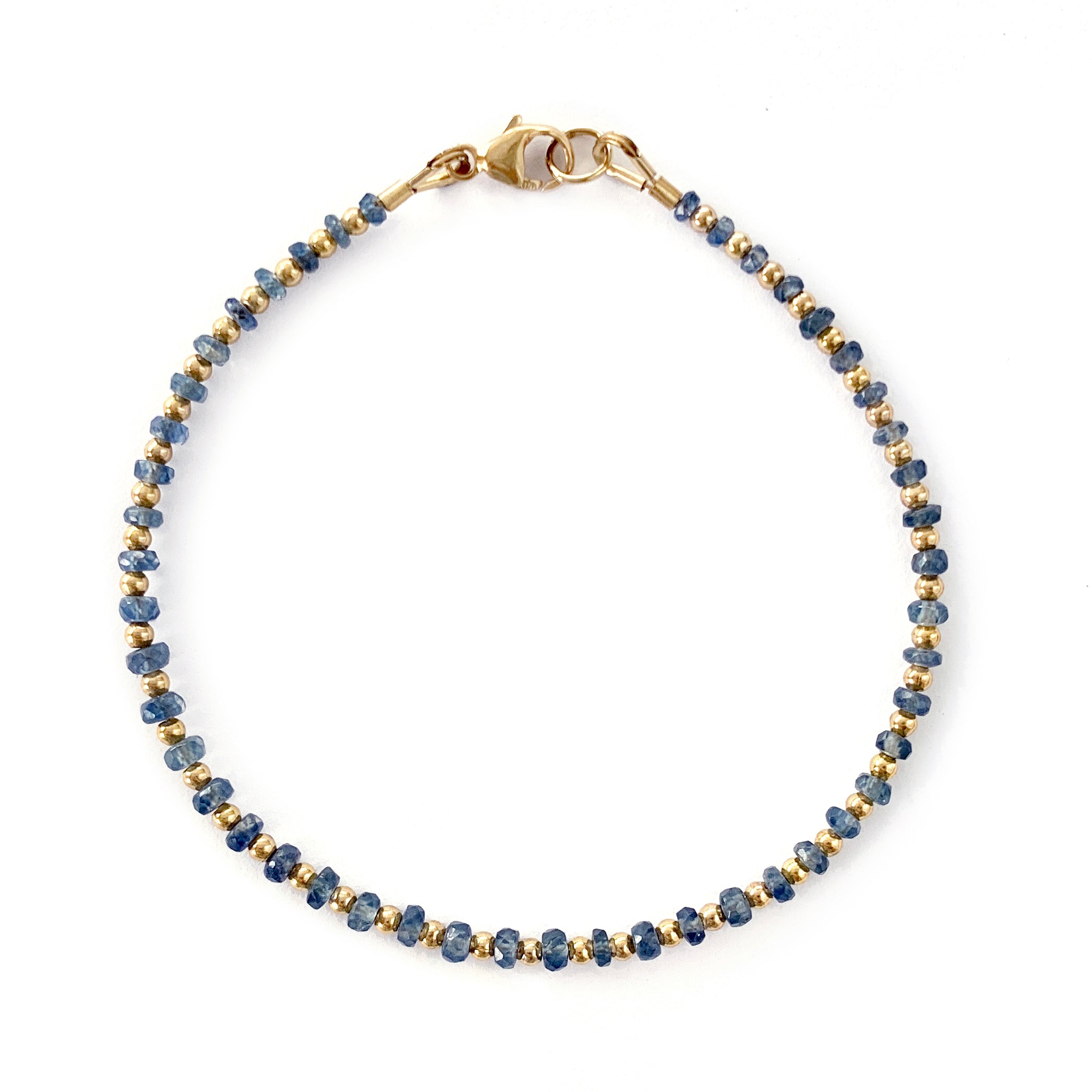 Blue Sapphire Beaded Bracelet