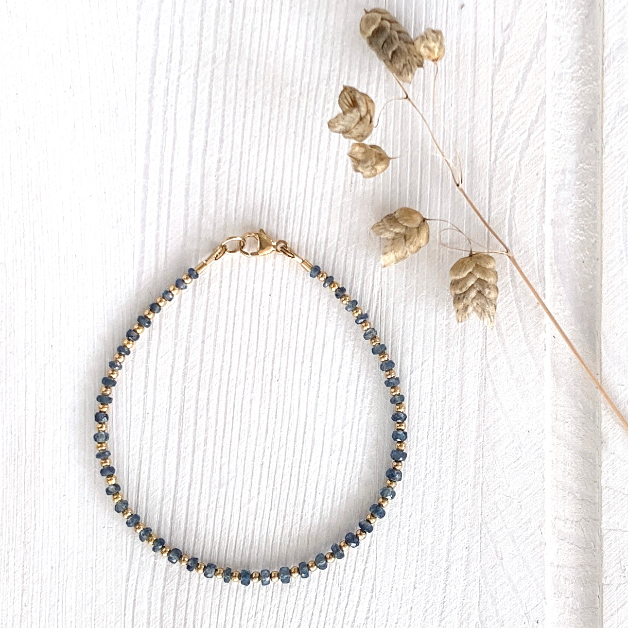 Blue Sapphire Beaded Bracelet