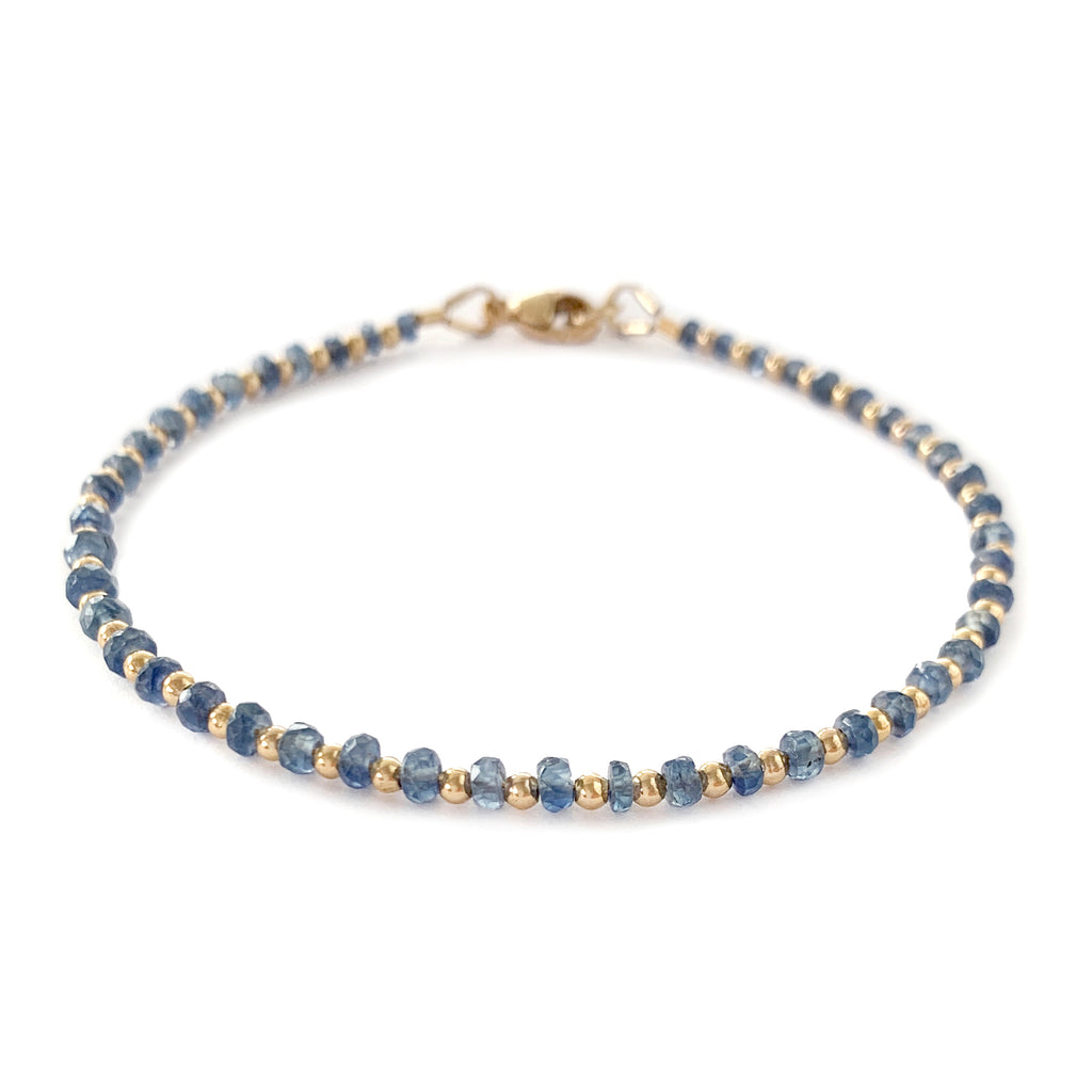 Blue Sapphire Beaded Bracelet