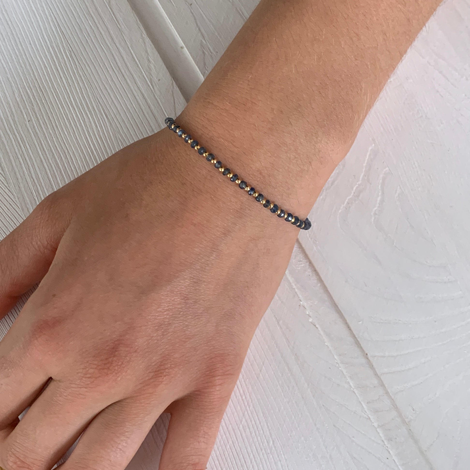 Blue Sapphire Beaded Bracelet