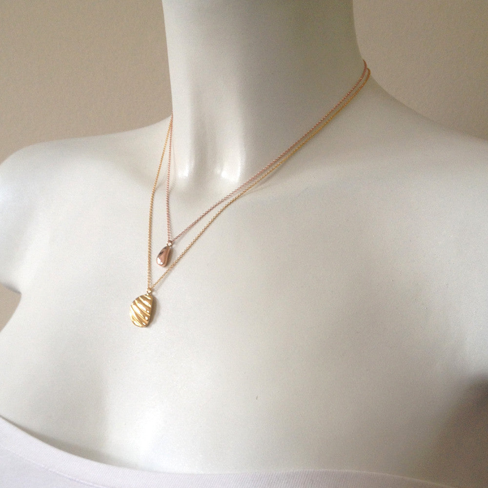 Paradiso Sterling Silver Pebble Charm Necklace