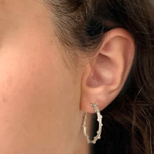 Load image into Gallery viewer, Barberry Hoop Textured Earrings in 9 carat gold
