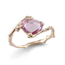 Load image into Gallery viewer, Twig Ring with Rose Cut Ceylon Sapphire - small or medium stone
