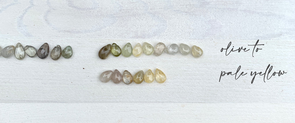 Sapphire Smooth Briolette Stud Earrings