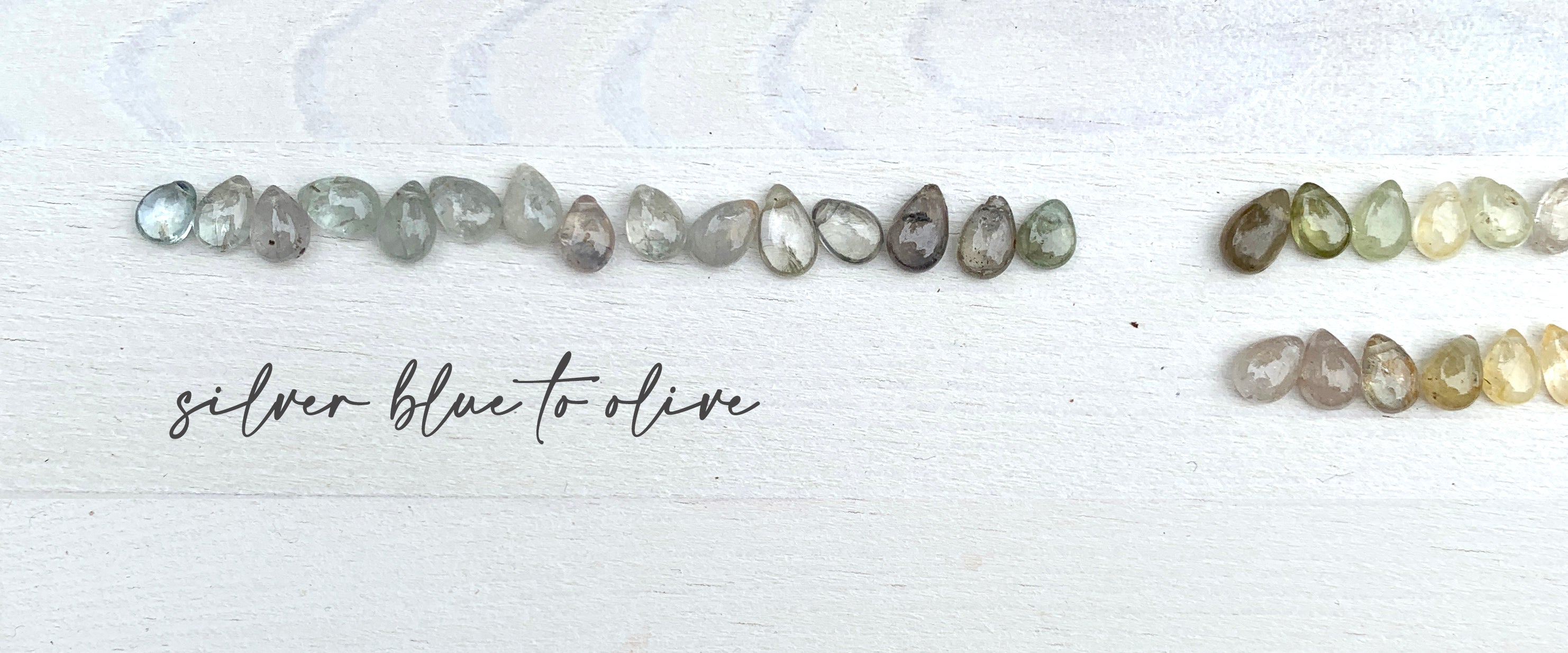 Sapphire Smooth Briolette Stud Earrings