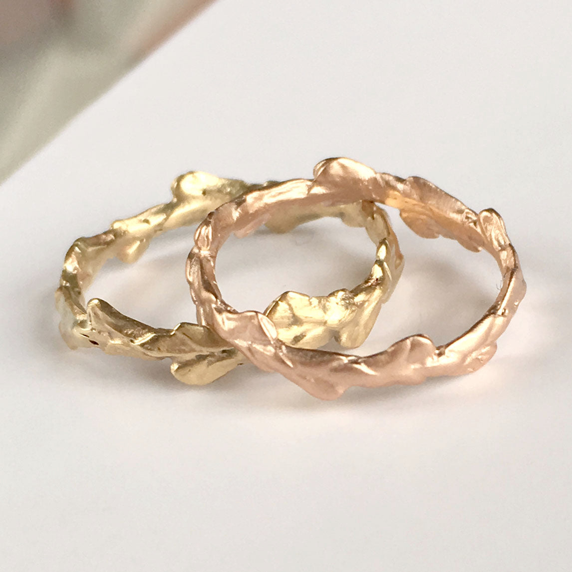 Cypress Leaf Band Ring in Sterling Silver