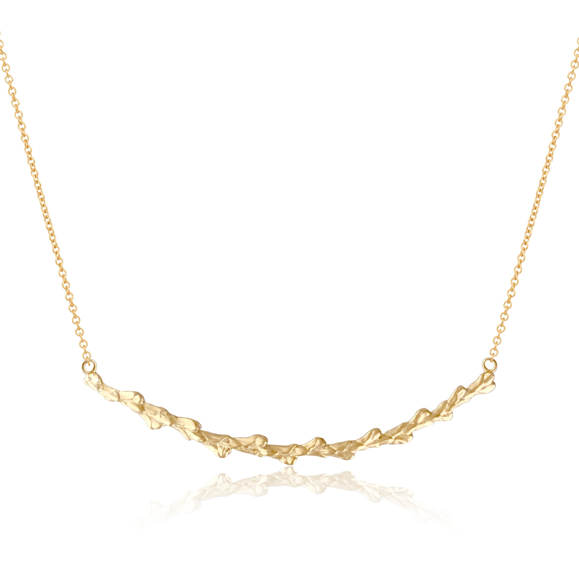 Conifer Leaf Curve Necklace