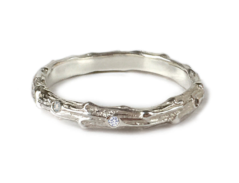 Cypress Twig Diamond Eternity Ring in 9 carat Gold