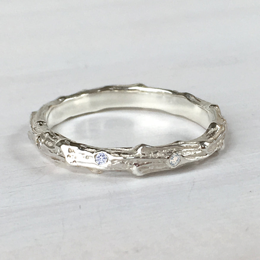Cypress Twig Diamond Eternity Ring in 9 carat Gold
