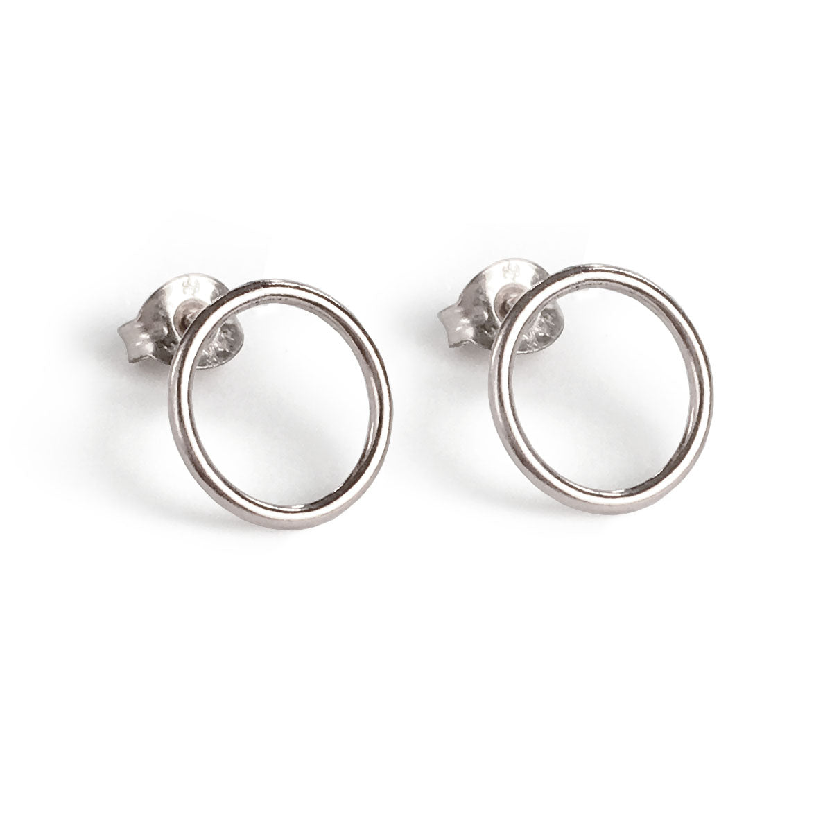 Open Circle Ear Stud in Sterling Silver