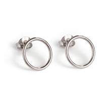 Load image into Gallery viewer, Open Circle Ear Stud in Sterling Silver
