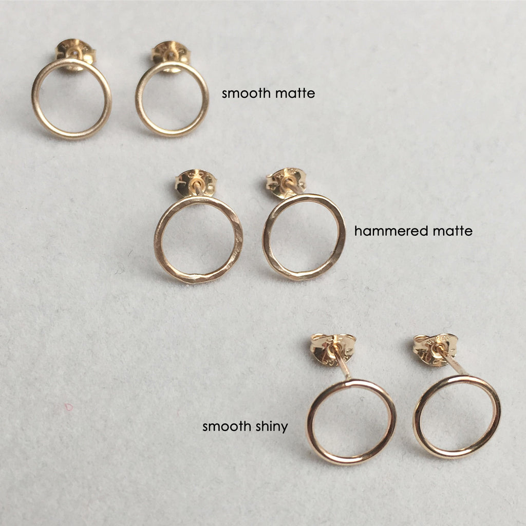 Open Circle Ear Stud in Sterling Silver