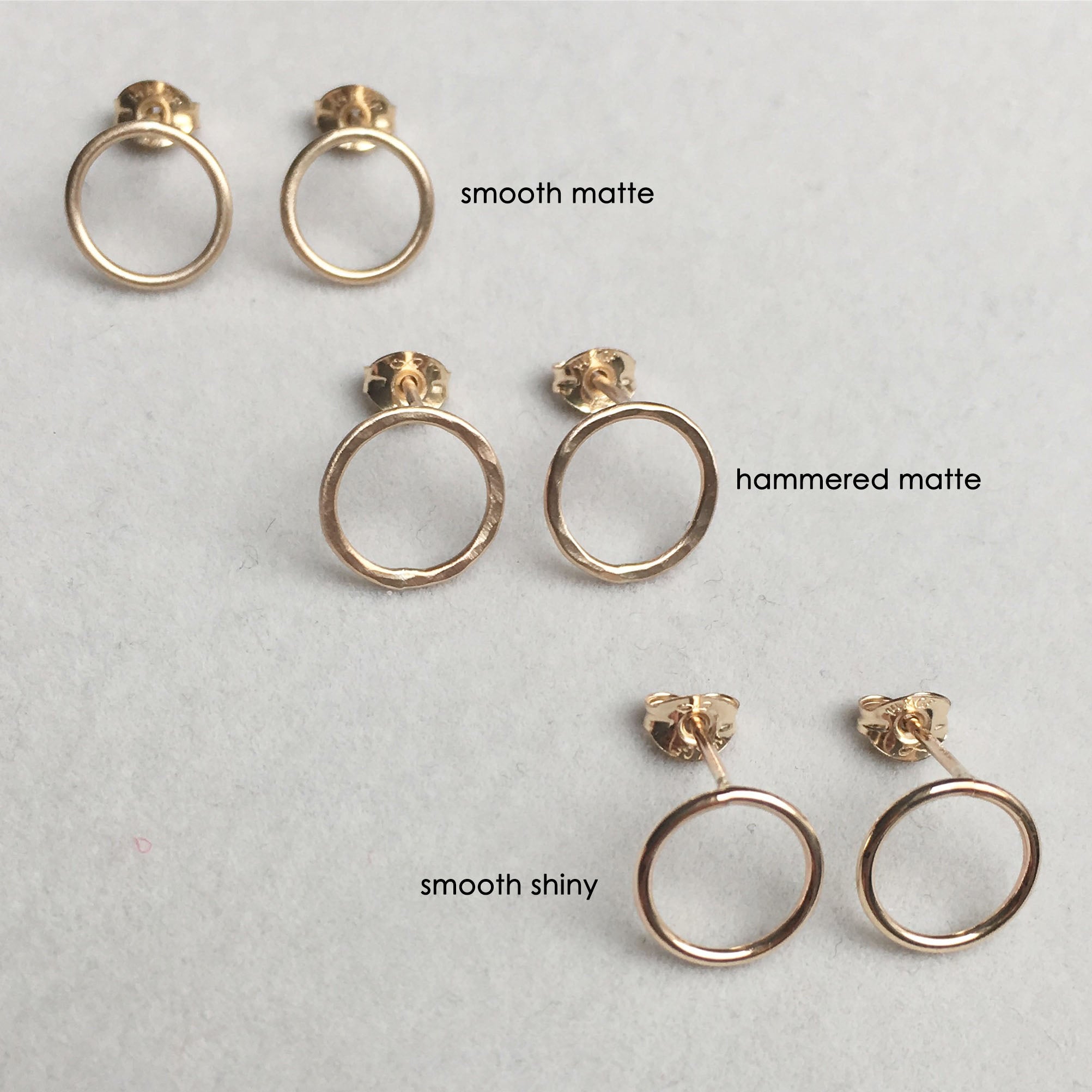 Open Circle Ear Stud in Sterling Silver