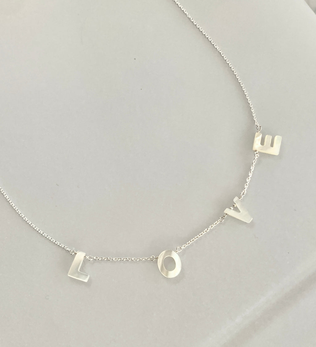 Alphabet Charm Necklace 4 Letters