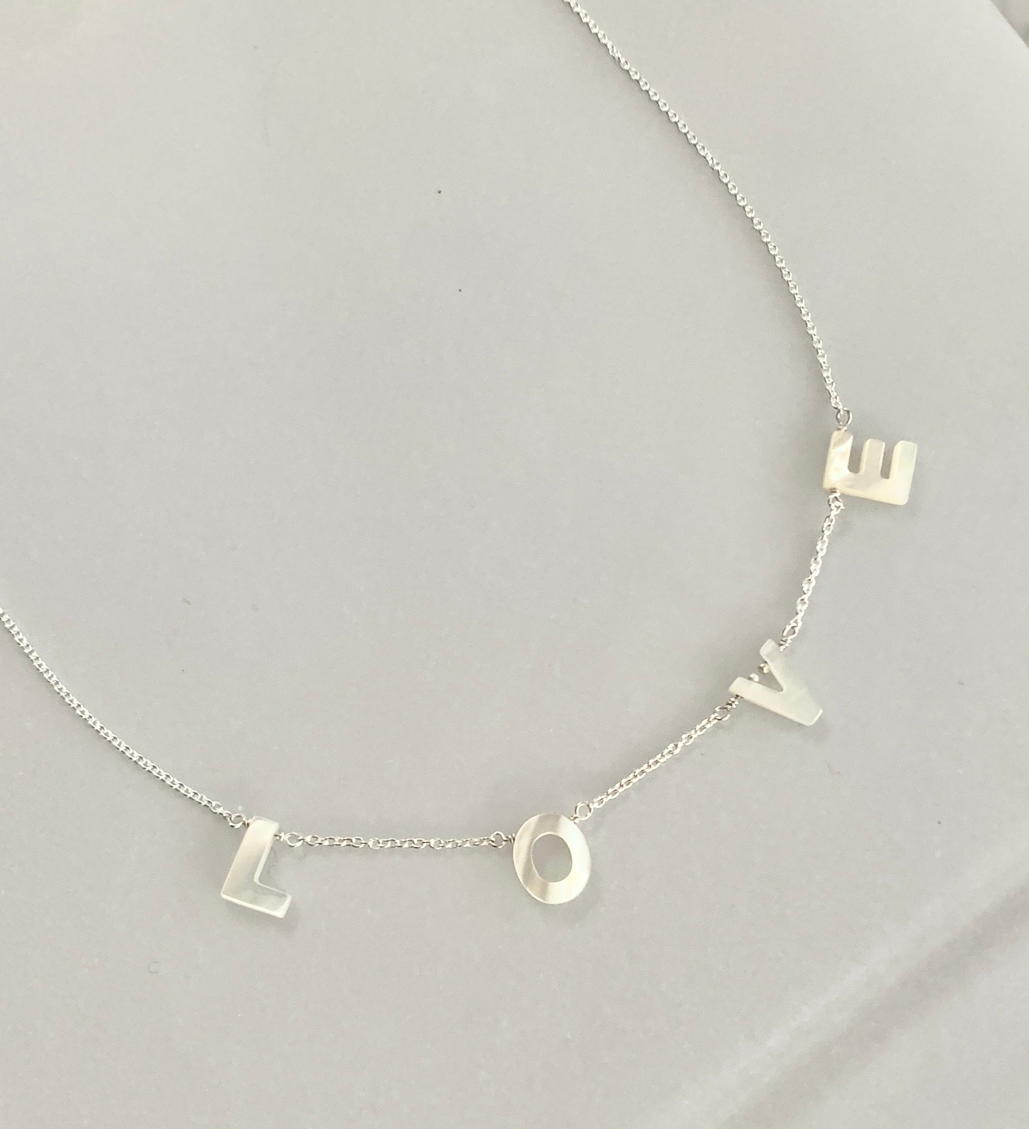 Alphabet Charm Necklace 4 Letters